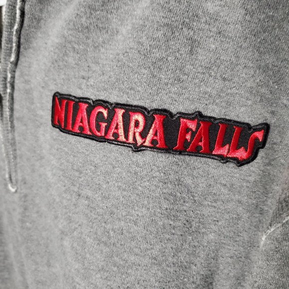 Niagara Falls Heather Gray Unisex Hoodie from j. america, M - Picture 2 of 7